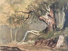 Belle Painting 1920 Watercolour Gouache Paper Landscape Autumn Shaft to Identify
