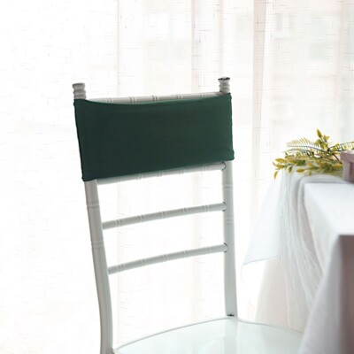 10 Hunter Green Spandex STRETCHABLE CHAIR SASHES Wedding Party Decorations SALE