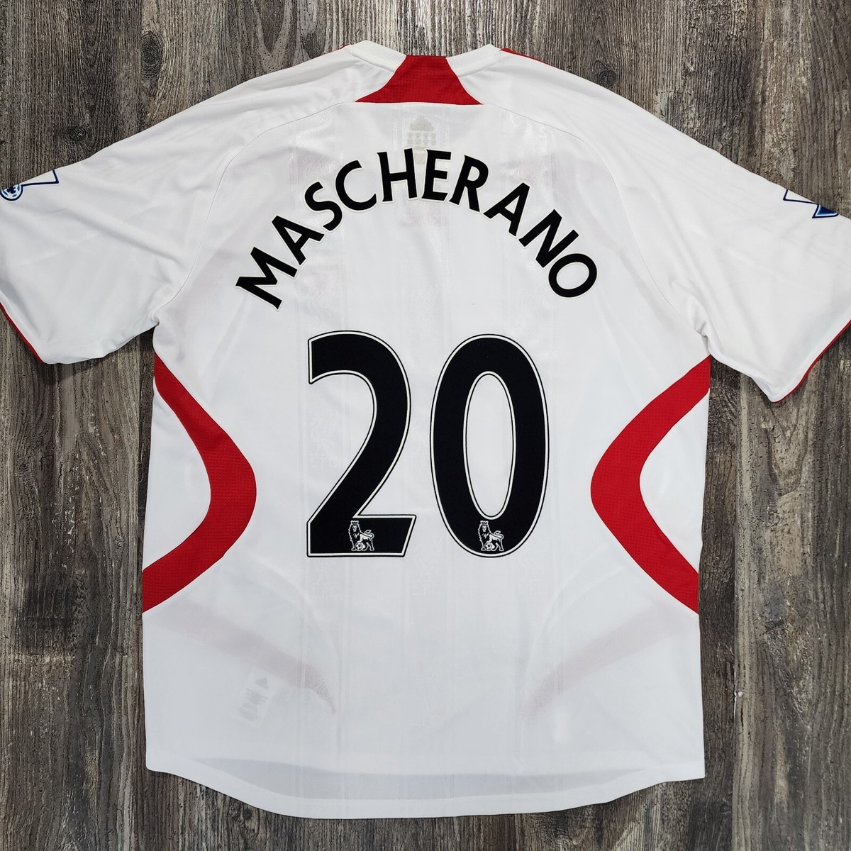 2008 Adidas Liverpool Away Soccer Jersey Javier Mascherano Men XL