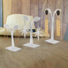 6Pcs Acrylic Earring Holder Leaf Shaped Display Stand Earring Display Stand