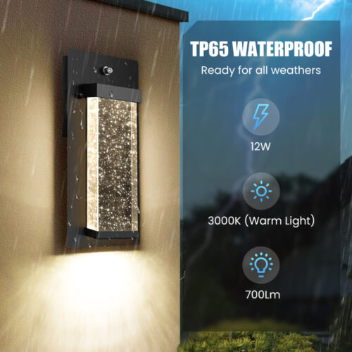 Outdoor LED Sconce Wall Light Fixture Waterproof with Dusk to Dawn Light Sensor - Picture 4 of 9