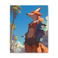 Furry Art Print Cira Glowwarp 8x10 Wrapped Canvas