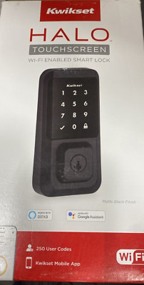 Kwikset 99390-004 Halo Wi-Fi Smart, Keyless Entry Touchscreen Deadbolt - USED