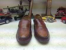 USED VINTAGE ITALY BALLY BROWN LEATHER CASUAL SLIP ON SATURDAY POWER SHOES 8.5 D