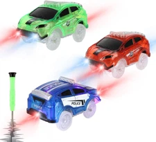 Tracks Cars Only Replacement, Flex Track Race Cars for Magic Tracks Glow in the