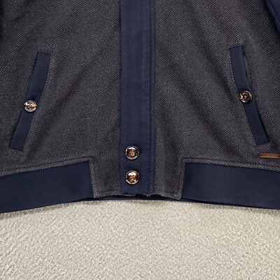 Ted Baker Jacket Mens 4 / Large Deklan Blue 100% Cotton Zip Up