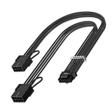 PCI-e 5.0 12VHPWR Extension Cable 30cm/1ft 16Pin 12 4 Male to PCIE 2x8Pin 6 2...