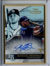2020 Topps Gold Label Michael Brosseau Tampa Bay Rays Framed Rookie Auto