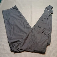OP Overalls Utility Bib Mens Med Long Grey Snowboard Gorp Baggy Soft VTG Y2K