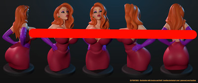Commission Artist Proof Büste Sängerin & Entertainerin Jessica Cartoon Fan Art Figur