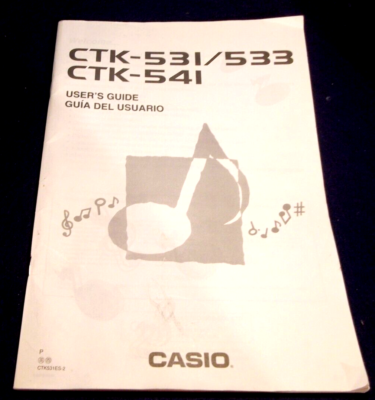 Casio CTK-531/533 CTK-541 User Guide Part CTK531ES-2 Manual