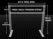 21.7 ft Span Square Aluminum Truss Goal Post System Lights Marathon Finish Line