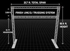 21.7 ft Span Square Aluminum Truss Goal Post System Lights Marathon Finish Line