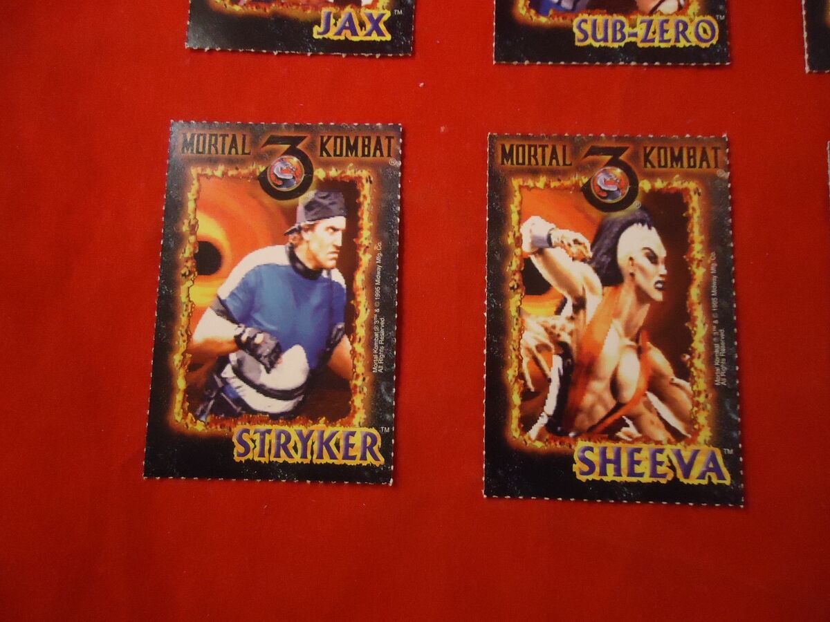 Mortal Kombat 3 Super Nintendo SNES 8 Trading Cards Sub-Zero Kabal Jax  Sheeva