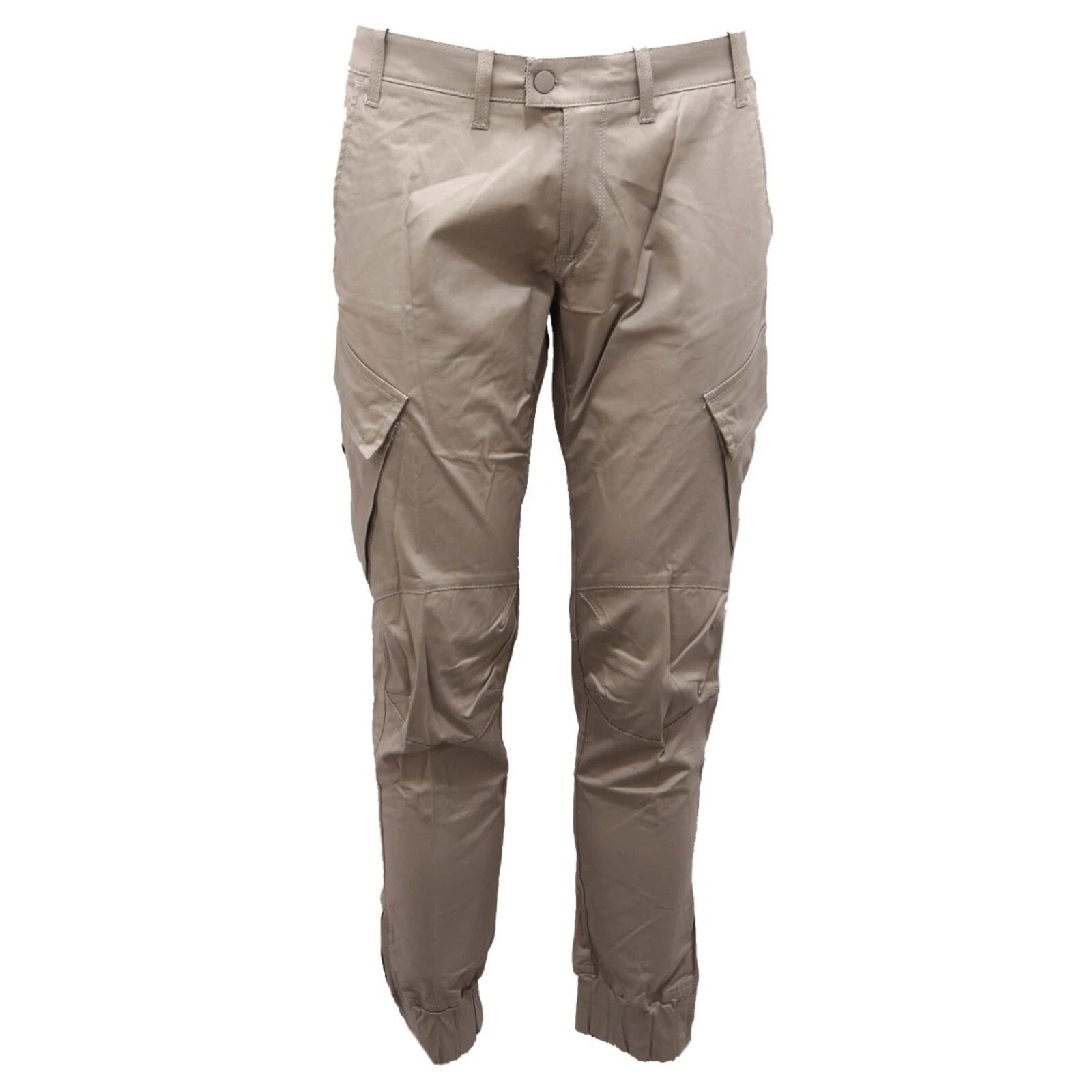 0441AH pantalone cargo uomo HOSIO beige cotton trouser man