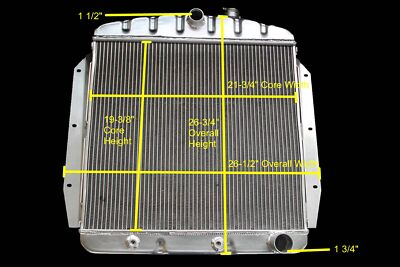 #ad KKS 3 ROW RADIATOR FIT 55 56 57 58 59 CHEVY GMC C K 100 150 TRUCK PICKUP APACHE $225.00