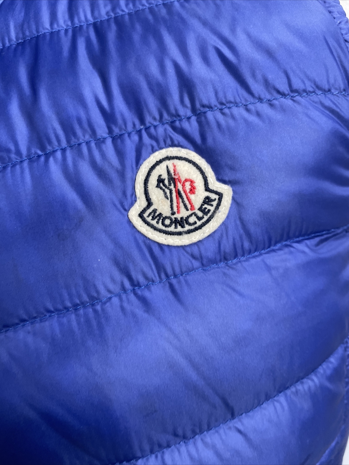 Authentic MONCLER Men's Down Snap Button Down Blu… - image 3