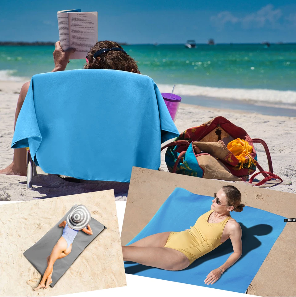 Large Microfiber Towel For Outdoor Travel & Gym & Camping Beach Towels Quick Dry - Image 3 of 4