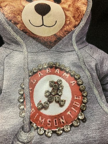 Orsacchiotto cremisi University of Alabama con cappuccio ALABAMA T-shirt taglia GRANDE - Foto 3 di 9