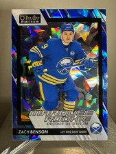 ZACH BENSON #300. 23-24 O-Pee-Chee PLATINUM MARQUEE ROOKIE BLUE FRAGMENT 70/125