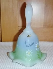 Fenton Glass Bell  Inspirations  Fr. Opalescent "Those Who Love The Lord" signed