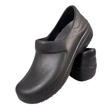 Crocs Women's Neria Pro II Black Slip Resistant Clogs Size 10