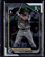 MYLES NAYLOR 2024 BOWMAN CHROME PROSPECTS RC OAKLAND ATHLETICS #BCP-136