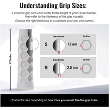Hexagonal Pickleball Paddle Grip - Anti-Sweat Design