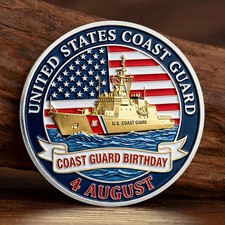 US Coast Guard Birthday Challenge Coin Semper Paratus Military Gift