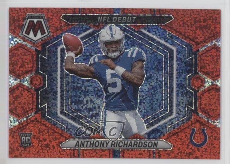 2023 Panini Mosaic NFL Debut Red Sparkle Prizm Anthony Richardson Rookie RC 7n6