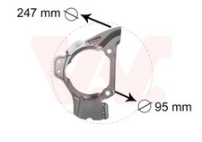 VAN WEZEL Spritzblech Bremsscheibe 1754372 für FIAT LANCIA TIPO PUNTO BRAVO SW 1