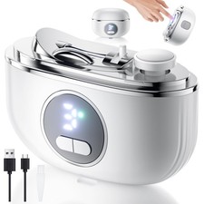Electric Nail Clipper, 2 in1 Smart Toenail Clippers with Polishing for Finger...