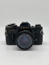 Canon AE-1 Black SLR Camera 35mm W/50mm f/1.8 FD Lens