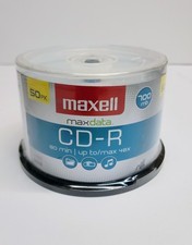Maxell CD-R Blank Media 50 Pack Spindle Audio Music 48x 80 Minute 700MB Player