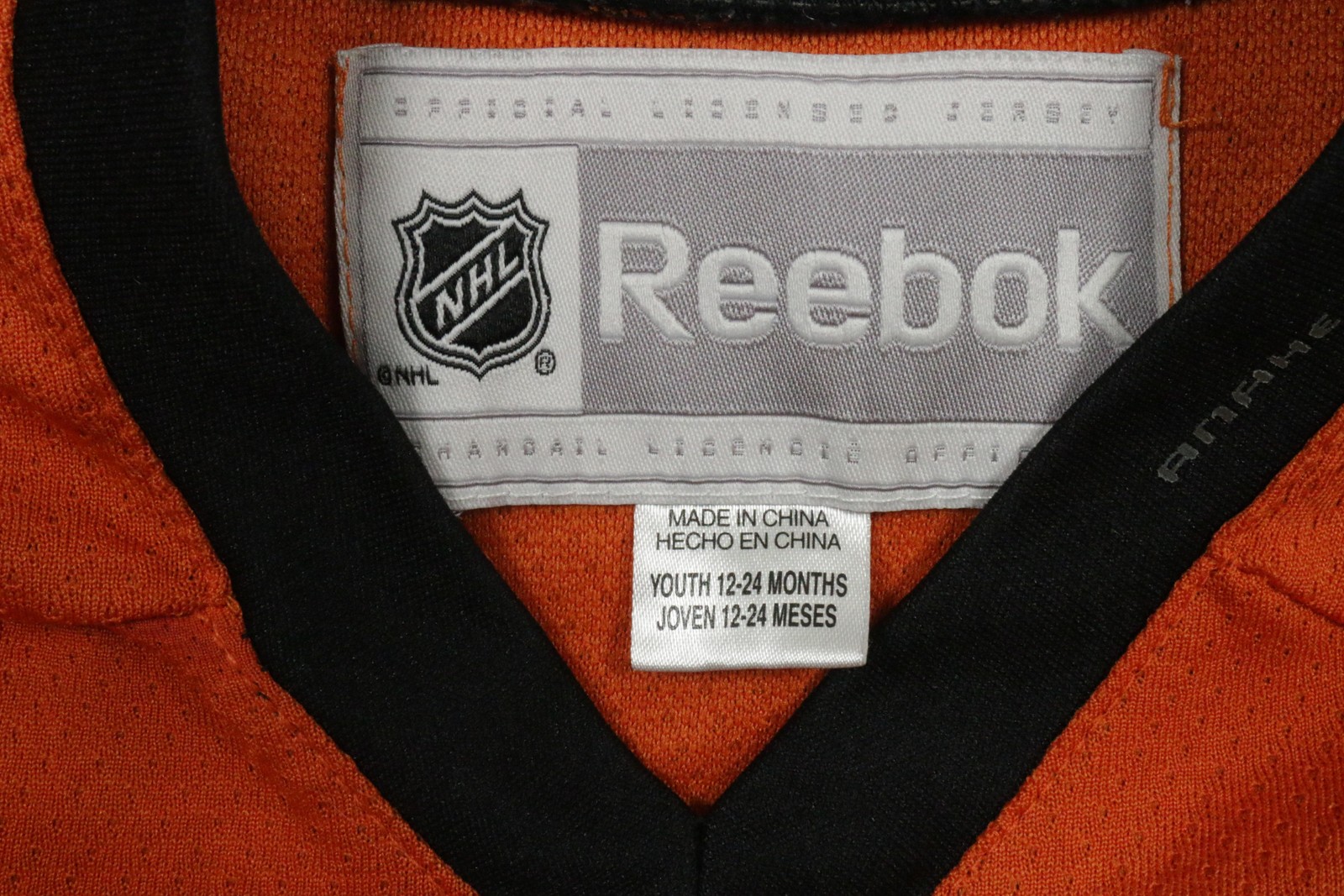 Anaheim Ducks Jersey Infant 18-24 Months Orange NHL Hockey Reebok Mighty Ducks thumbnail 6