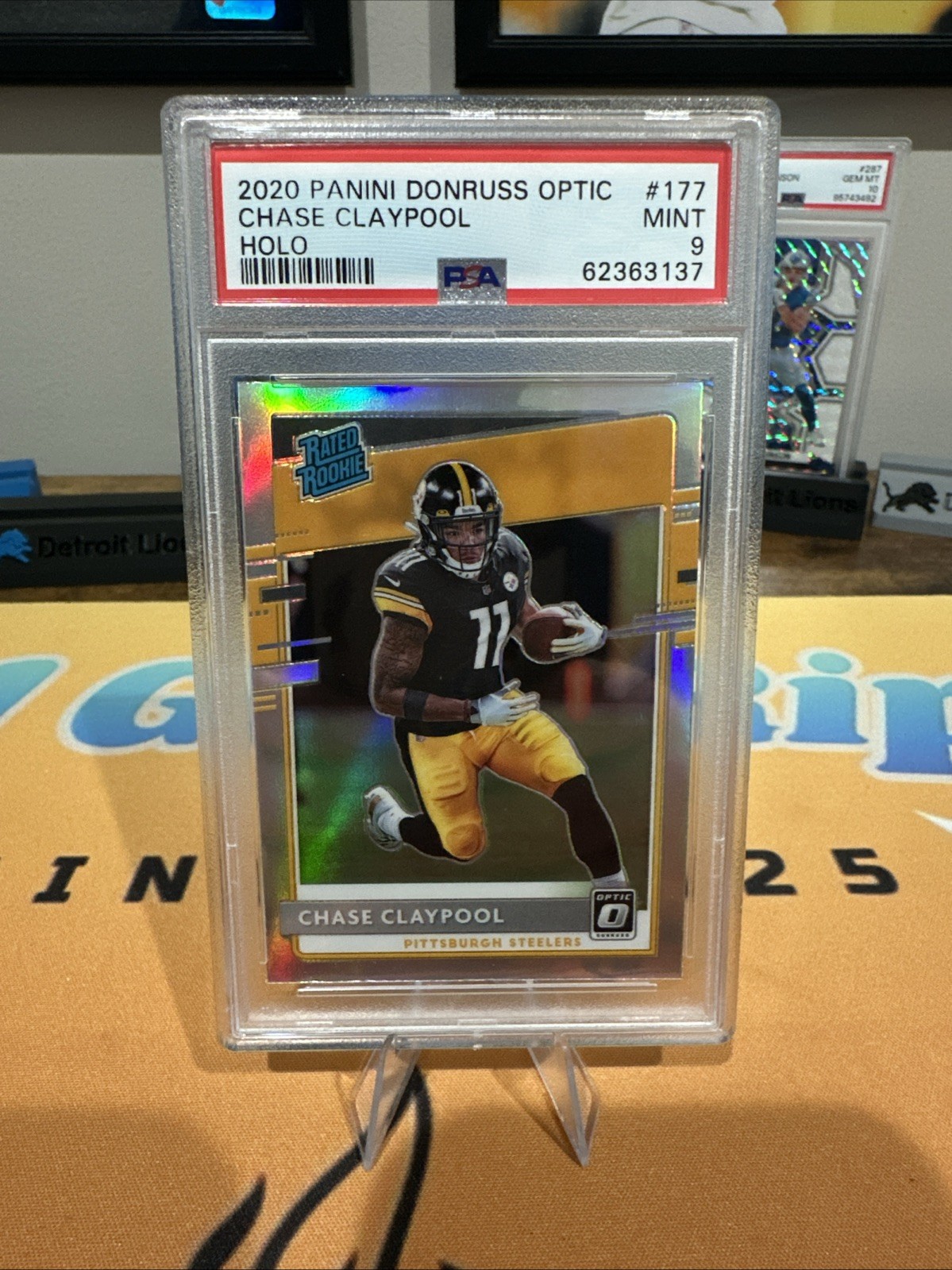 Chase Claypool 2020 Panini Optic Rated Rookie Silver Holo Prizm PSA 9 Mint RC