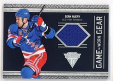 2011-12 Panini Titanium Steve Avery Jersey Game Worn Gear NY Rangers 11-12