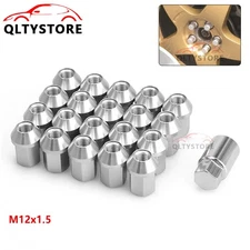 M12x1.5 16Pcs 35mm Close End Lug Nuts + 4Pcs Anti Theft Wheel Lock Nut Aluminum