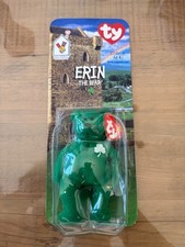 Erin The Bear - 1997 McDonalds Ty Beanie Baby w/ Rare Errors 1993 OakBrook