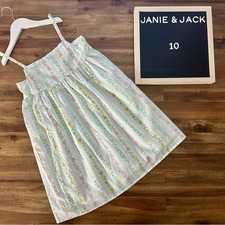 Janie and Jack Spring Break Edit Citrus Stripe Seersucker Dress White Fruit Bow