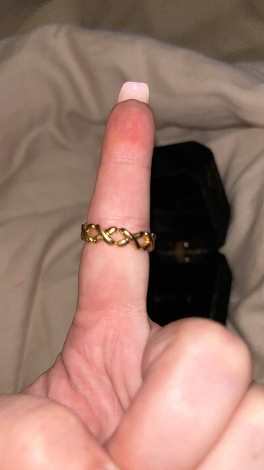 Anel de ouro 14kt e diamante natural - Imagem 4 de 4