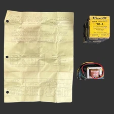 Vintage Stancor TP-6 Power Transformer 6 to 42 Volts w/ Original Box Made in USA