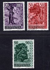 LIECHTENSTEIN 1959 377-379 used BEAUTIFUL SET WALD (F5548