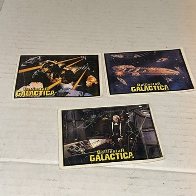 1978 Big G Cereal Battlestar Galactica Stickers Lot of 3 #5 #6 #7  (creases) A4