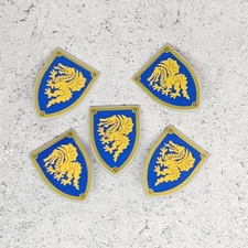 5pack Custom Yellow Dragon Shield Block Accessory for Minifigures gb6YD6 Blue 