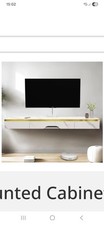 Pmuianhua Floating Tv Unit Wall Mounted Cabinet White 150cm Floating TV Unit