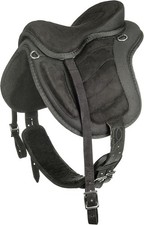 HKM 83629191 Treeless Shetty Saddle (Black, 12-inch Seat)