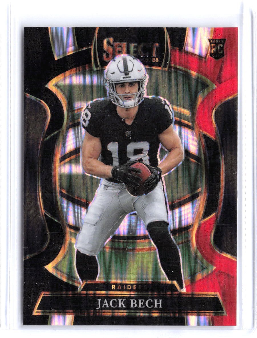 2025 Panini Select - Concourse Jack Bech #6 Red & Black Shock Prizm (RC)