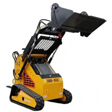 2026 Mini Skid Steer Loader 24hp Hydraulic | 4-in-1 Bucket & 3-stage Pump System