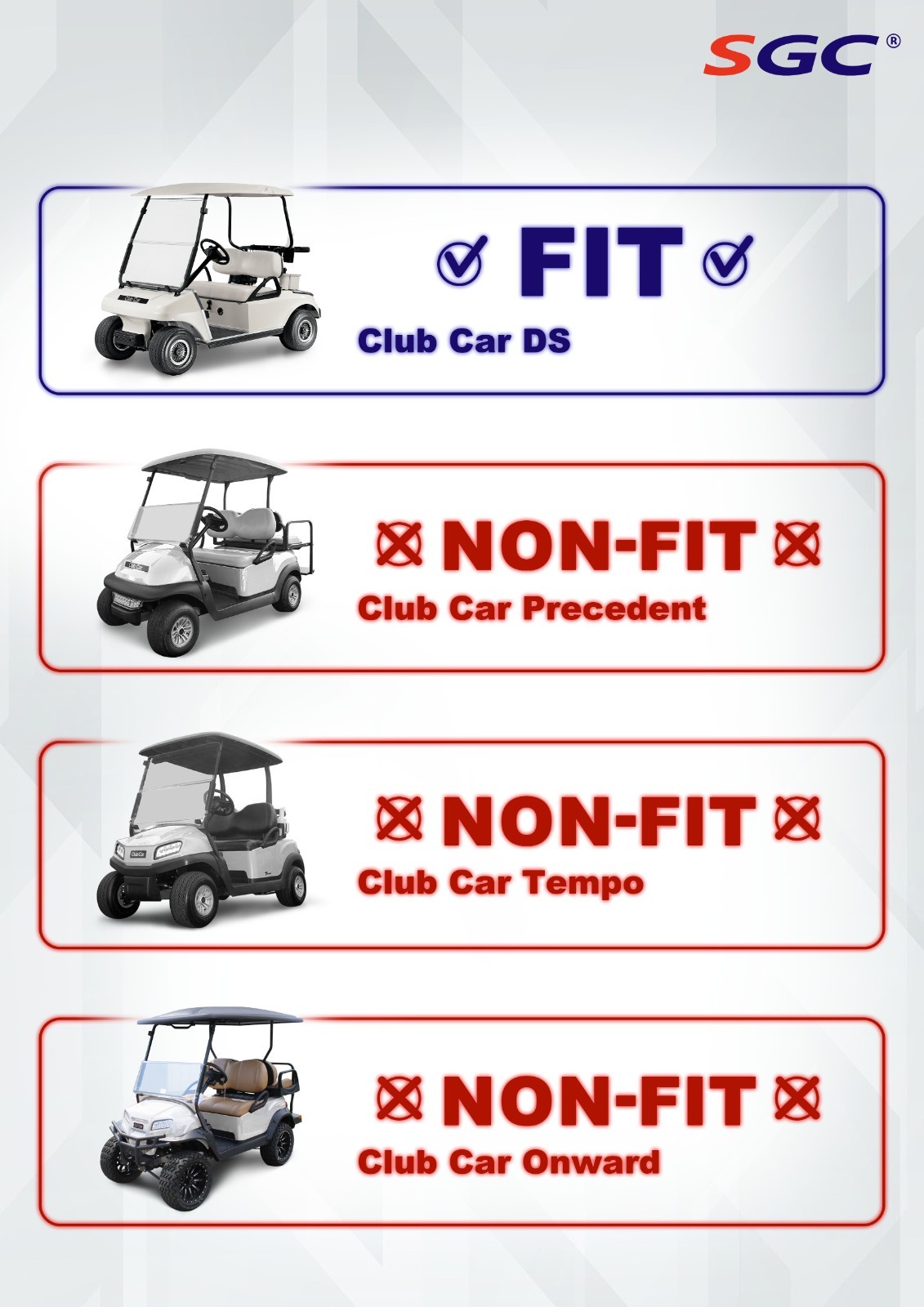 Heavy Duty Nerf Bars / Running Boards for Club Car DS 2004+ Golf Cart (Set of 2)